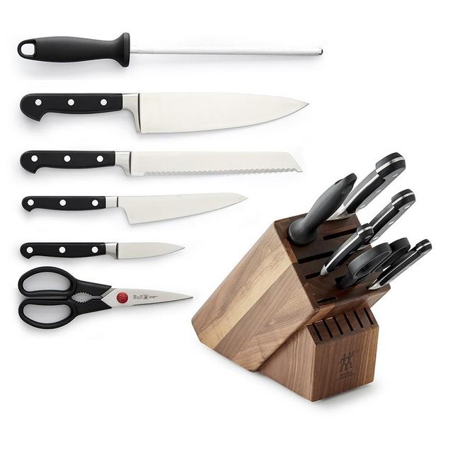 Zwilling J.A. Henckels Pro S 7-Piece Knife Block Set, Walnut