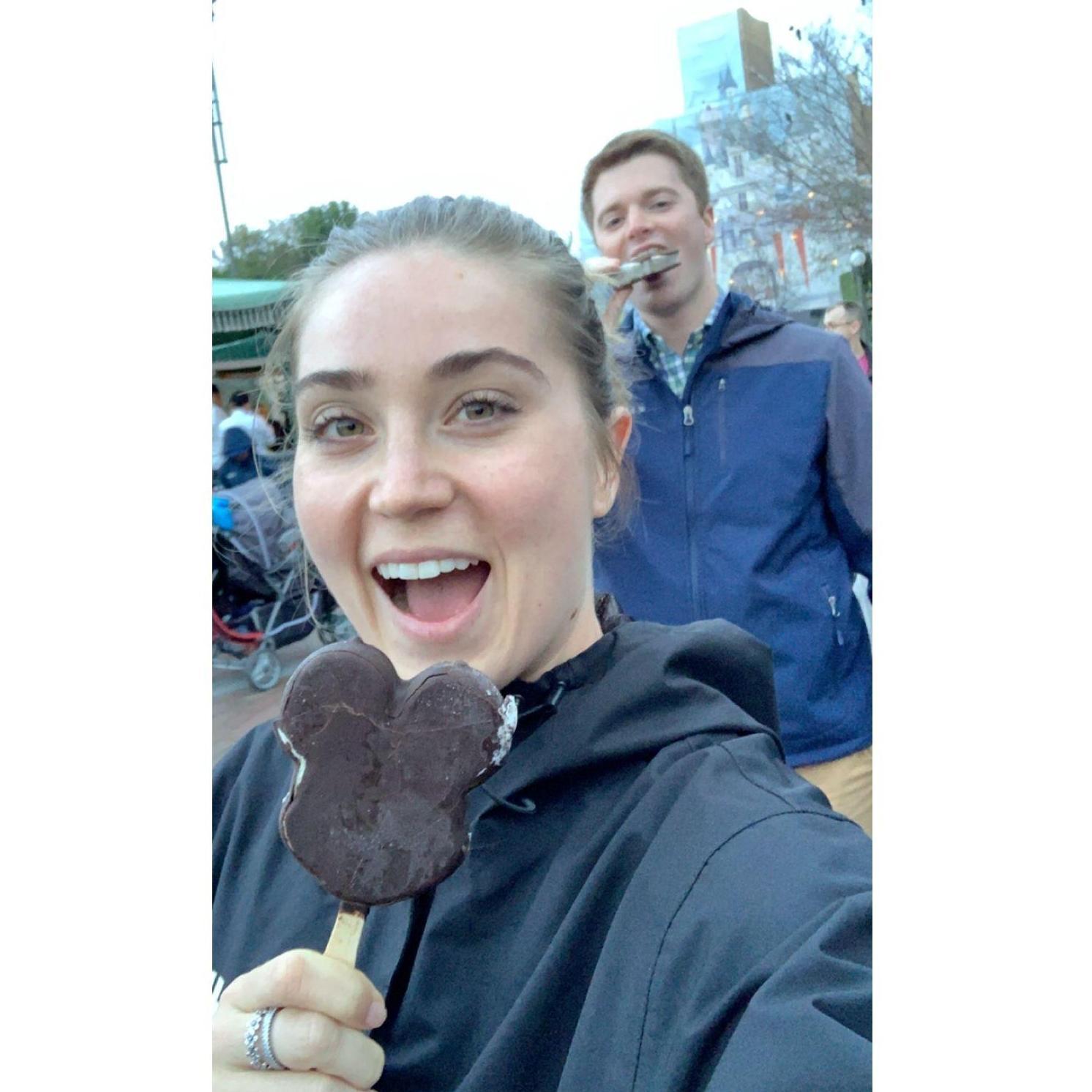 We would take "product knowledge" walks together trying all the food in the parks.