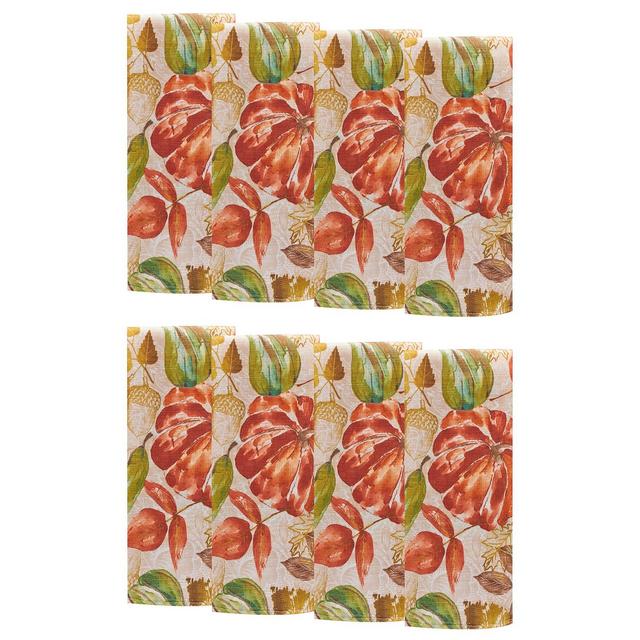 Elrene Gourd Gathering Fall Printed Napkins, Set of 8