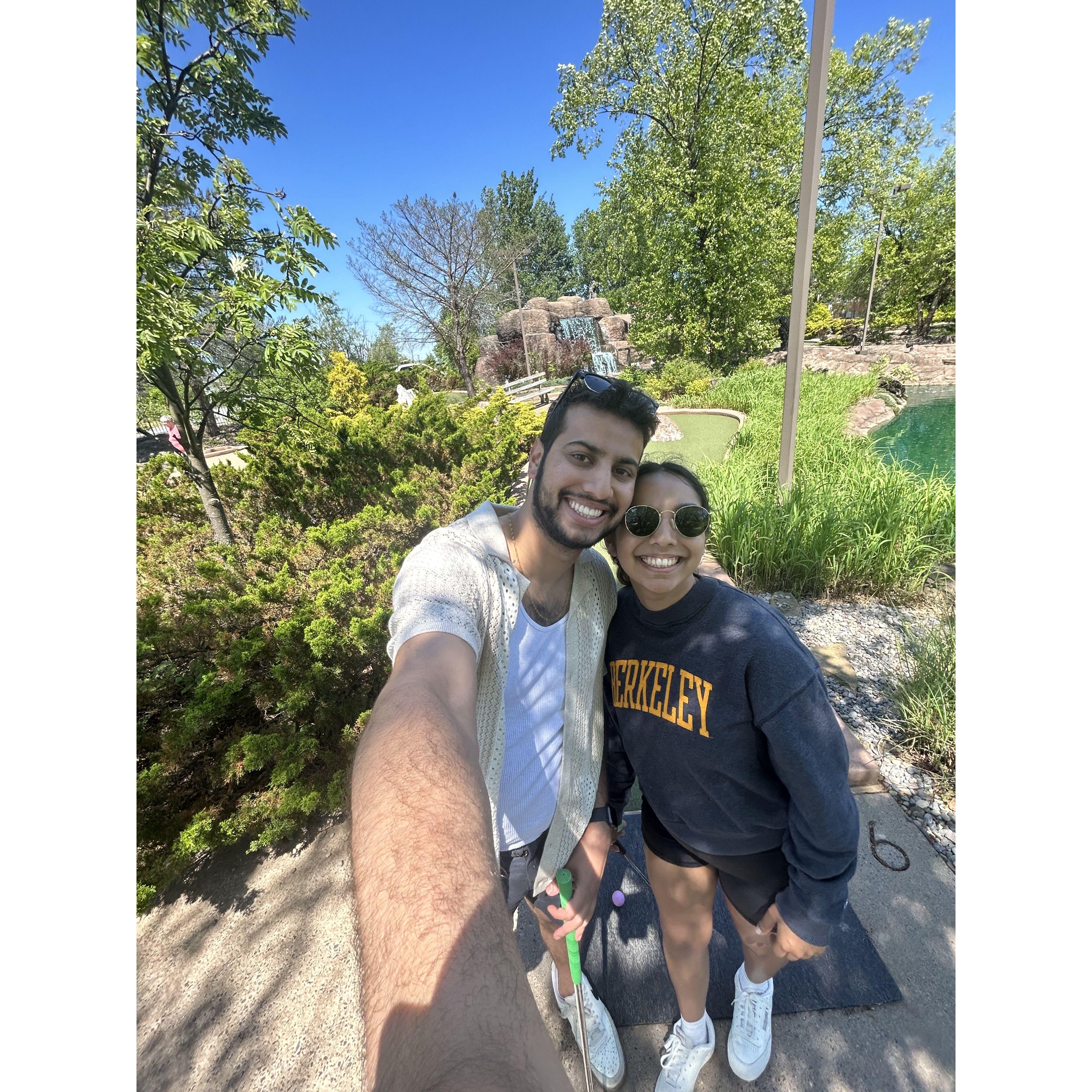 One of our favorite activities -- playing mini golf!
