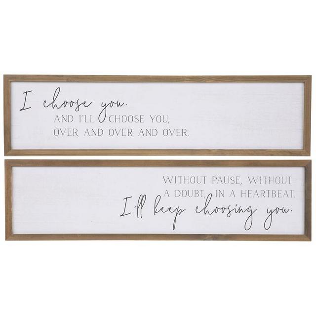 I Choose You Wood Wall Decor Set
