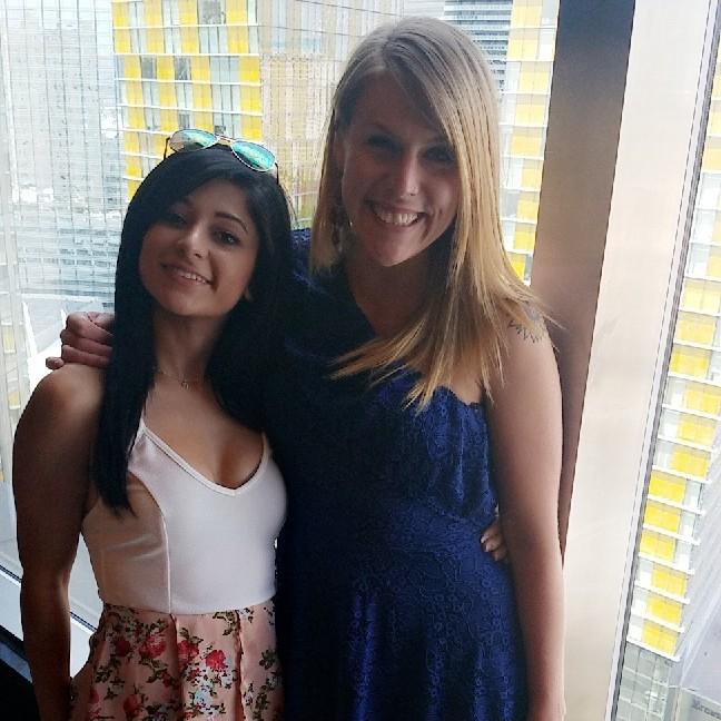 aya with made of honor Julia.
