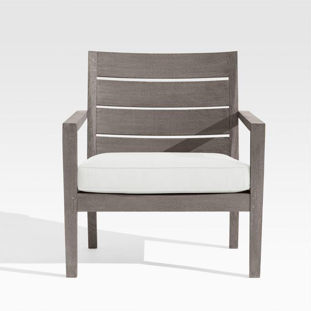 Regatta Grey Wash Outdoor Lounge Chair with White Sand Sunbrella ® Cushion