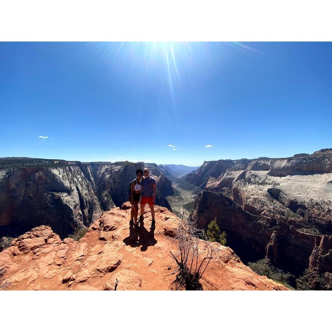 The look out from Observation Point at Zion, Easter weekend 2021!