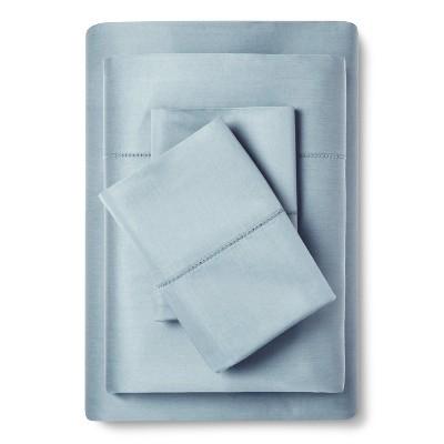 California King 700 Thread Count Supima Classic Hemstitch Sheet Set Aqua Spill - Fieldcrest&#174;