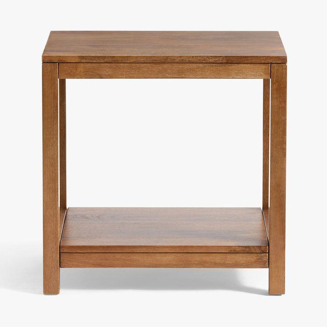 Nicasio Rectangular 22" Side Table, Antique Umber