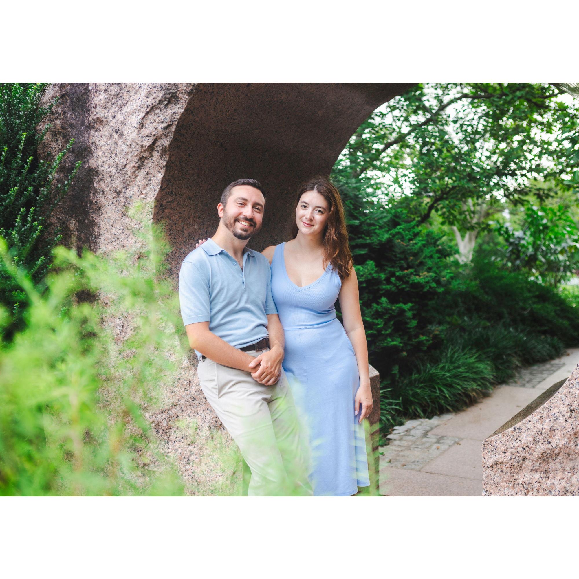 Our first date took us to the Moon Garden in the Smithsonian Gardens- so we thought it was only fitting to take engagement photos here.