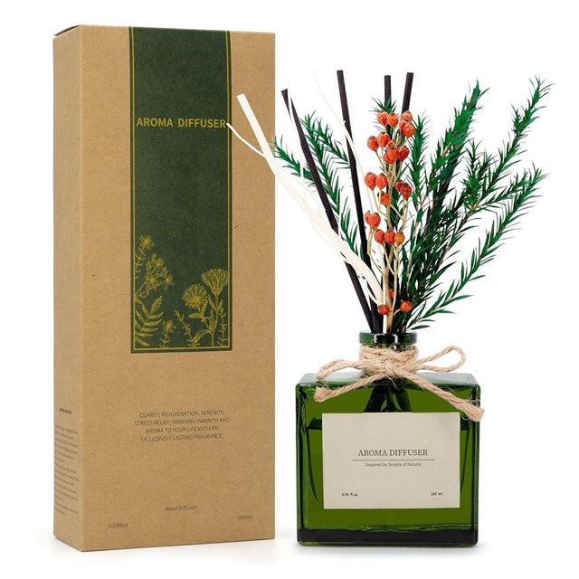 GAGINGOOLD Reed Diffuser, 6.09oz Sweet Berry Scent Diffuser with Sticks & Dried Flowers, 120 Days Long Lasting Reed diffusers for Home, Elegant Fragrance for Bathroom Bedroom Office Decor, Air Fresh