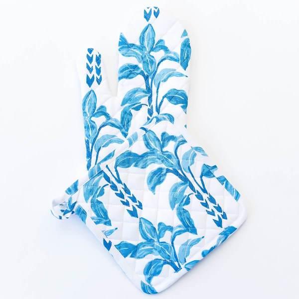 Carina Sky Blue Oven Mitt & Pot Holder Set
