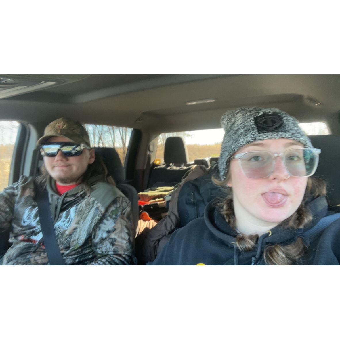 Coming back from hunting