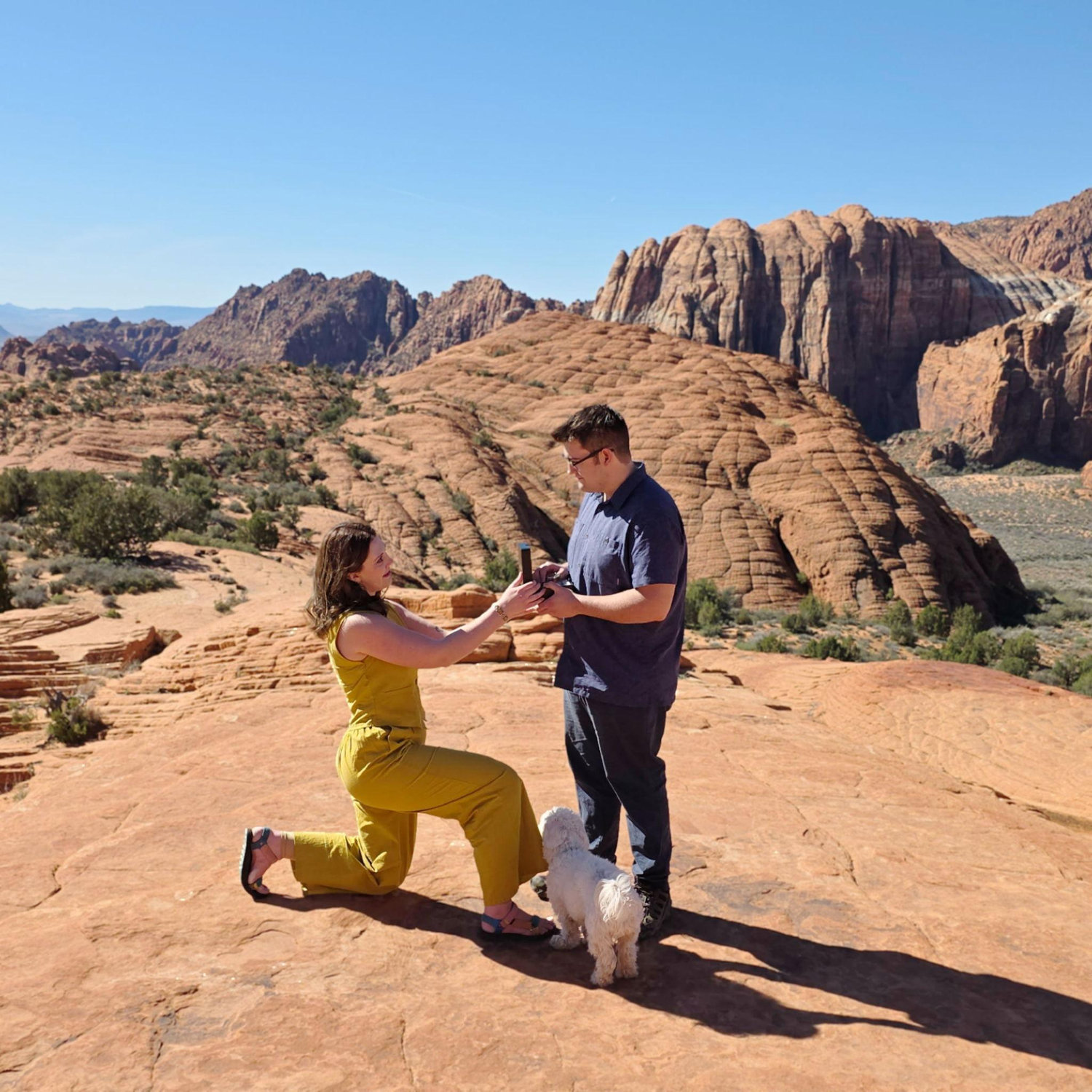 Snow Canyon was the first place we camped together when we started dating, and after this moment, it was the first place we camped together as fiances.
