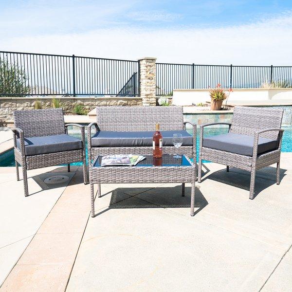 4 Piece Deep Seating Group with Cushion