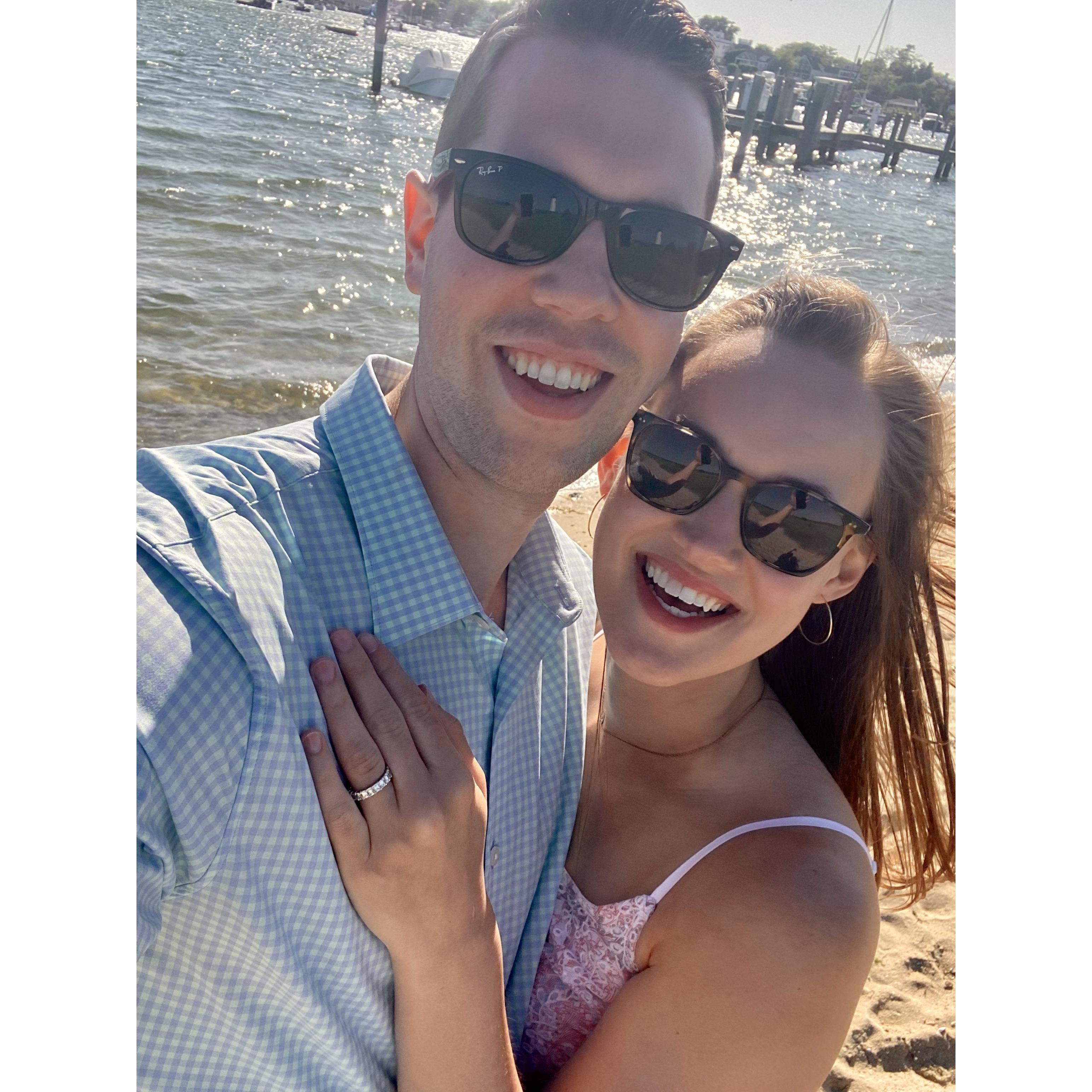 Snapped a few minutes after we got engaged in Martha's Vineyard!