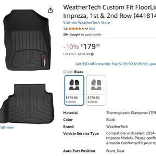 WeatherTech Custom Fit Floorliners