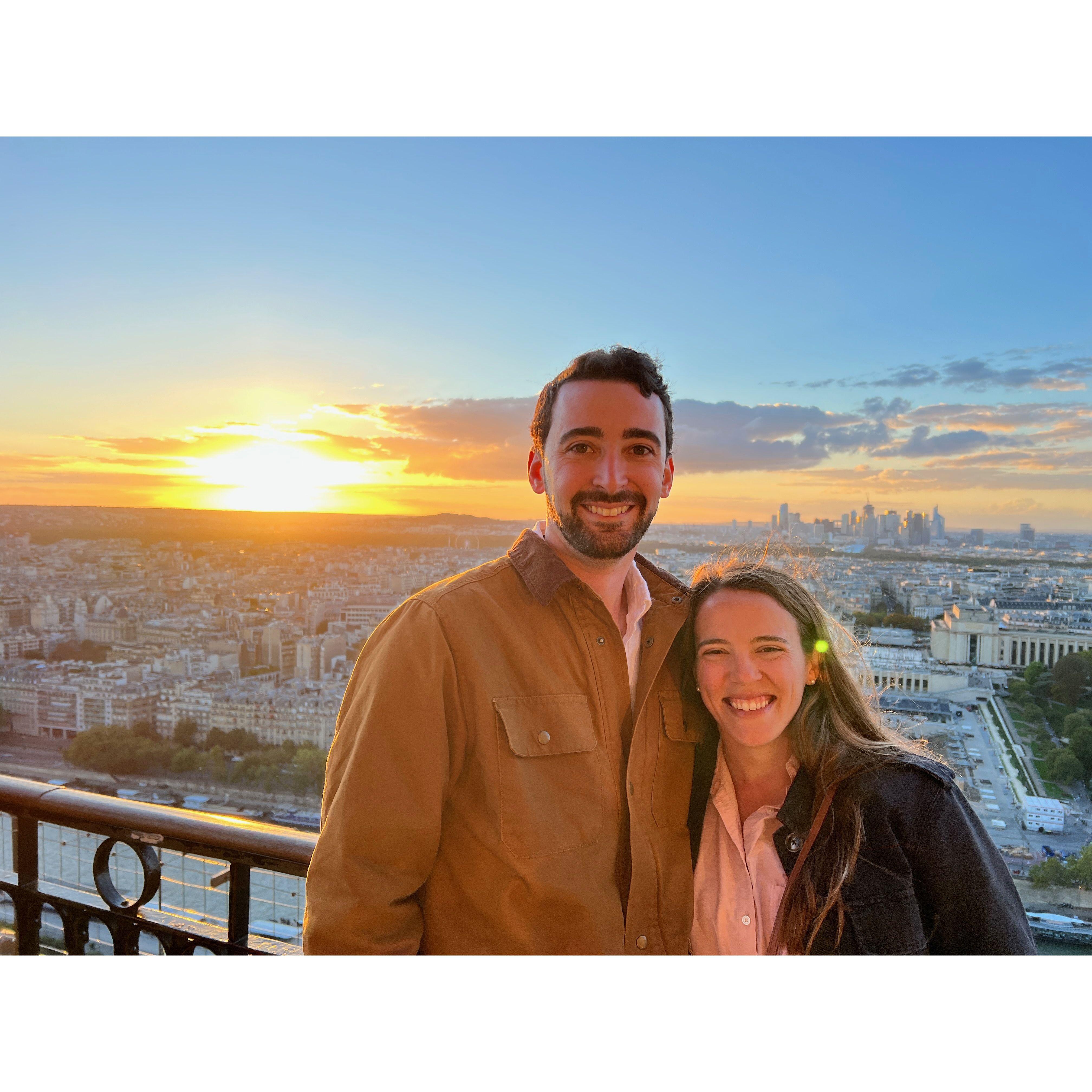 on the Eiffel Tower
