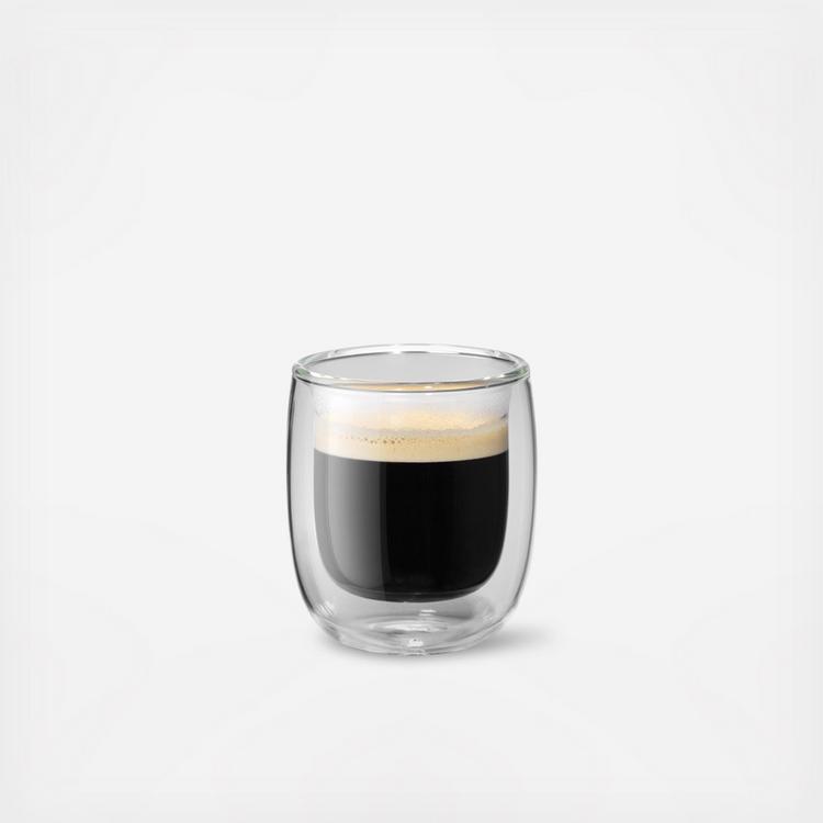 Premium Double Walled Espresso Cups 80ml/2.7oz (Set of 2)