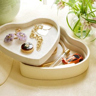 Shagreen Heart Jewelry Box