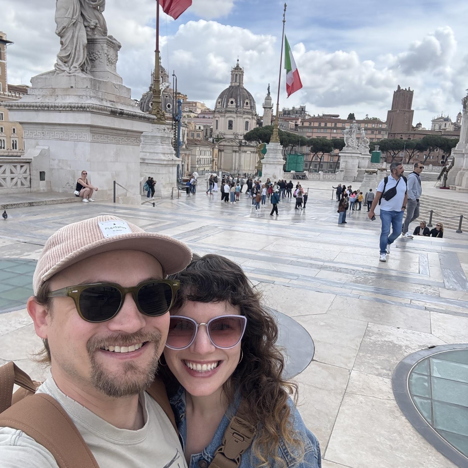 After we got engaged in Rome!