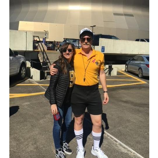 Chelsea & Coach at a Saints game