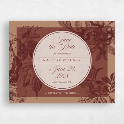 Sienna, Orange Wedding Save the Date - Ridgemoor Landscape