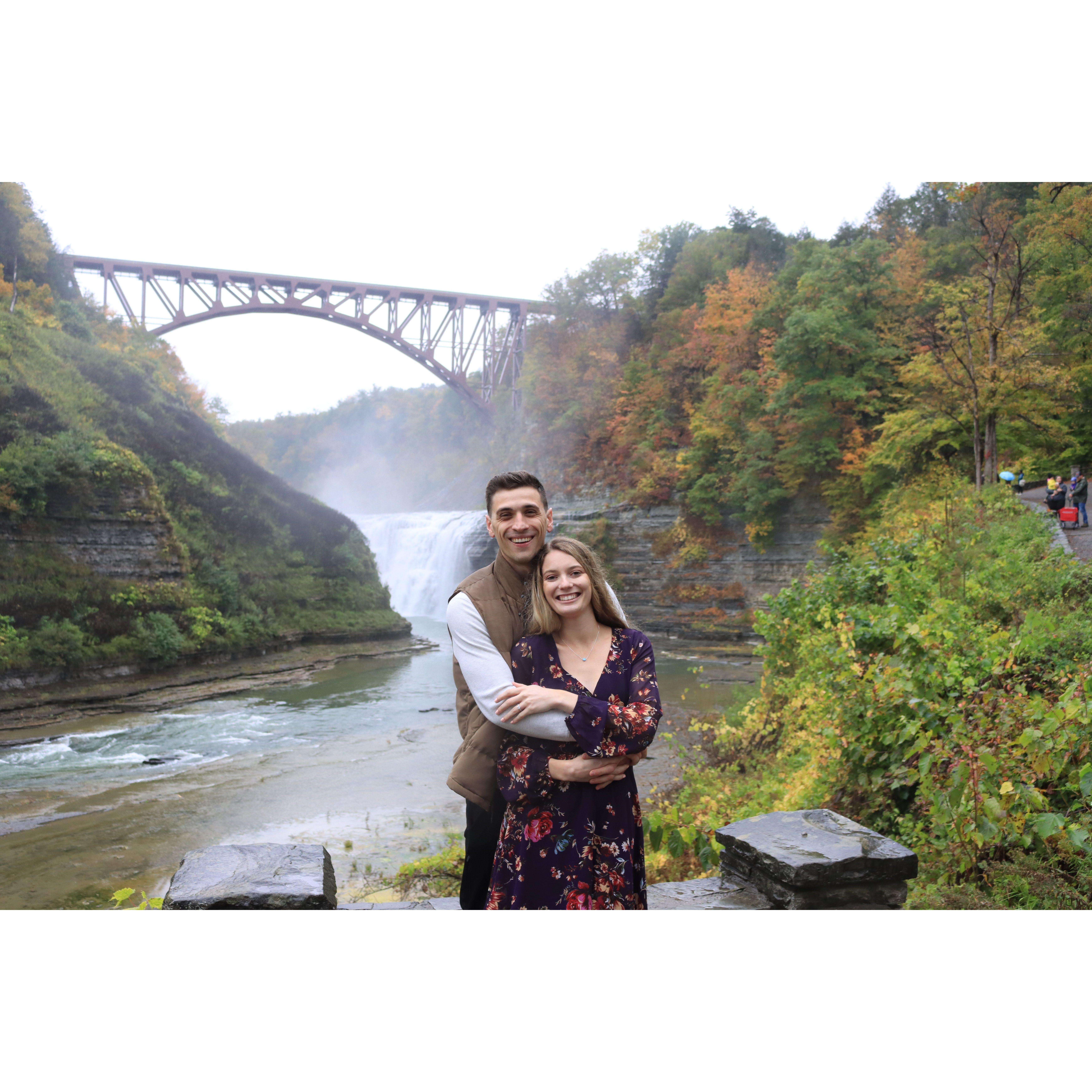 Engagement pictures at Letchworth State Park