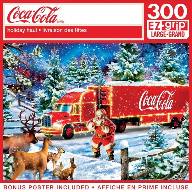 MasterPieces Happy Holidays - Coca-Cola Holiday Haul 300 Piece EZ Grip Jigsaw Puzzle