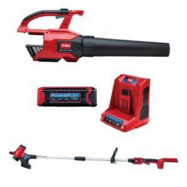 PowerPlex 40-Volt Lithium-Ion Cordless Blower and Trimmer/Edger Combo Kit (2-Tool) - 2.5 Ah Battery and Charger lncluded