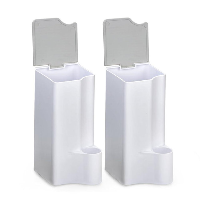 2 Pack Holder for Clorox Toilet Wand, Compatible with Clorox Toilet Wand Holder only, White & Gray