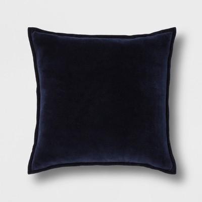 Solid Velvet With Zipper Closure Square Throw Pillow - Threshold™