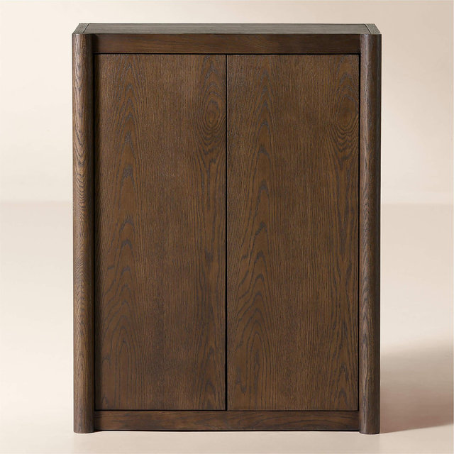 Macron 30" Dark Brown Oak Entryway Cabinet