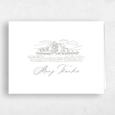 Green Country Wedding Thank You - Malcesine Landscape
