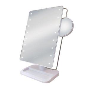 LED Stand up Makeup Mirror with Tray and Sensor