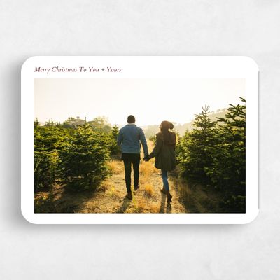 Red Rounded Holiday Card - Tofino