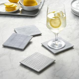 Linea Tile Coasters, Set of 4