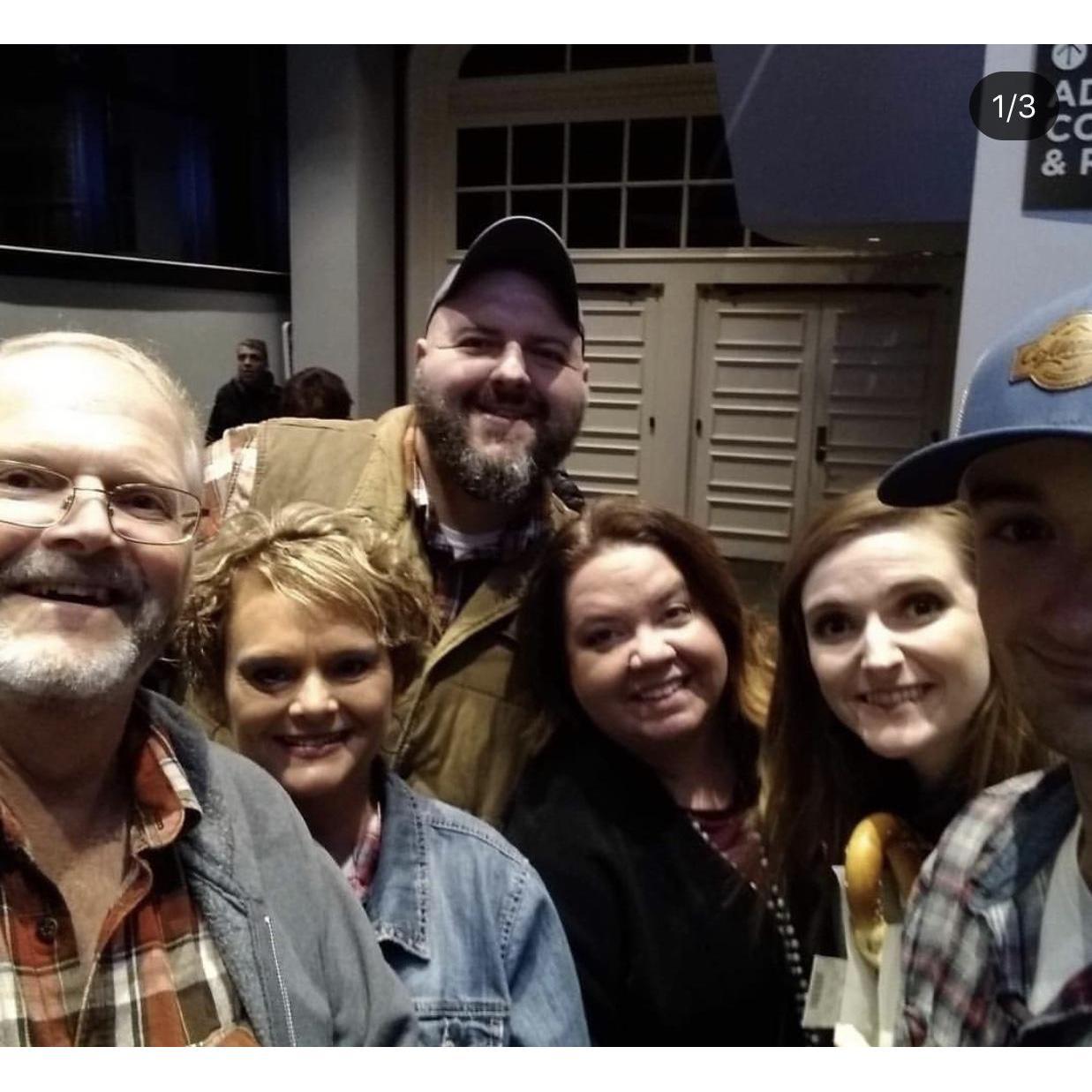 My dad, stepmom, brother, sister-in-law, me, and Christian.