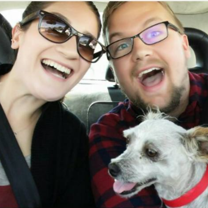 Our first picture with Peanut!