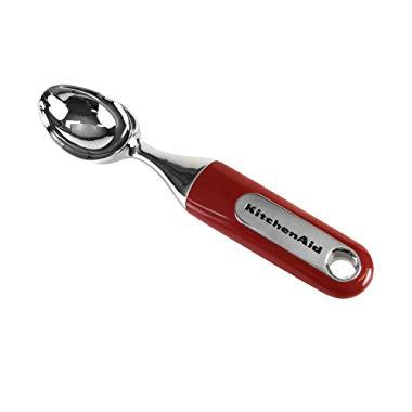 KitchenAid Stainless Steel Ice Cream Scoop, Red