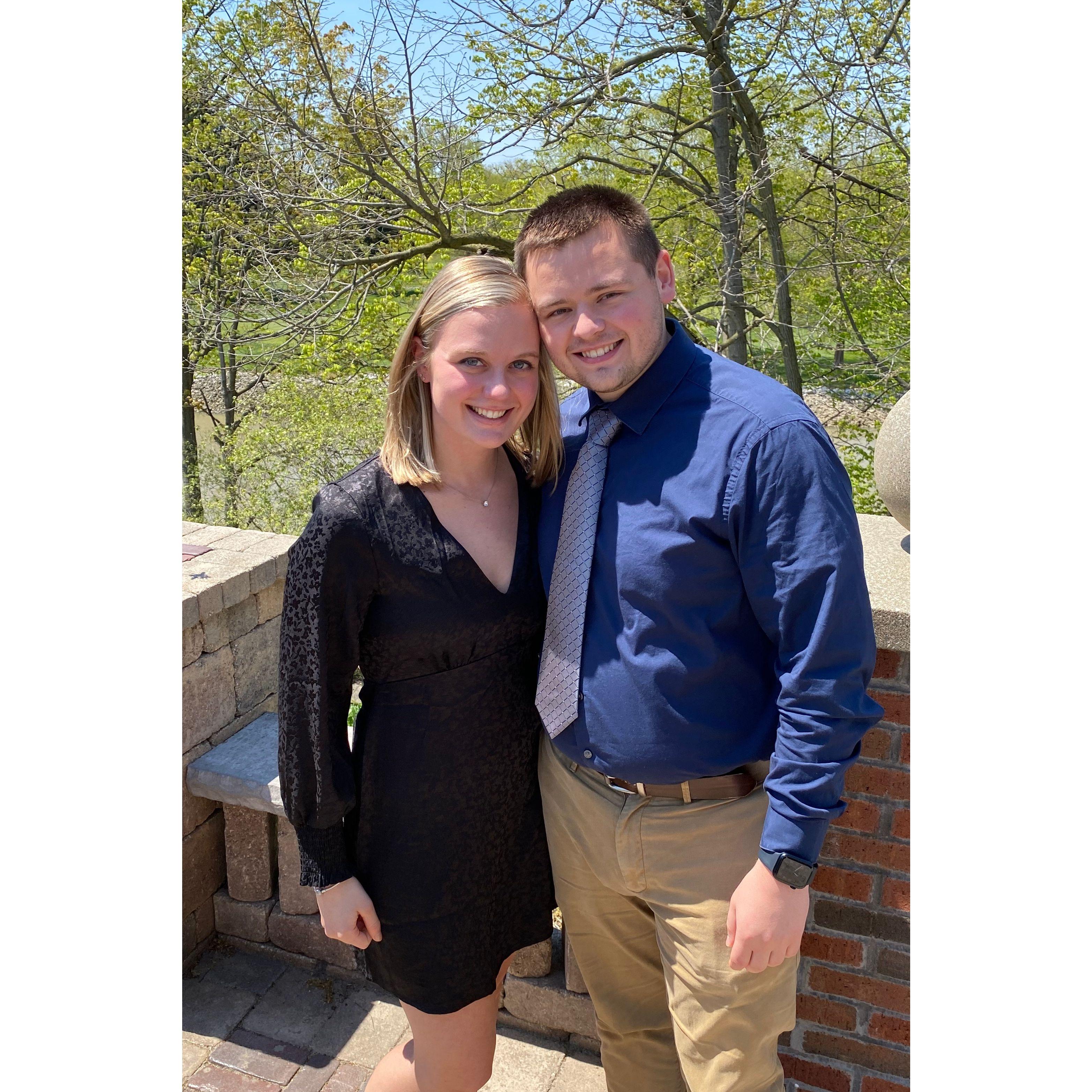 Taken at their pharmacy graduation luncheon where they were awarded the “Cutest Couple” superlative.