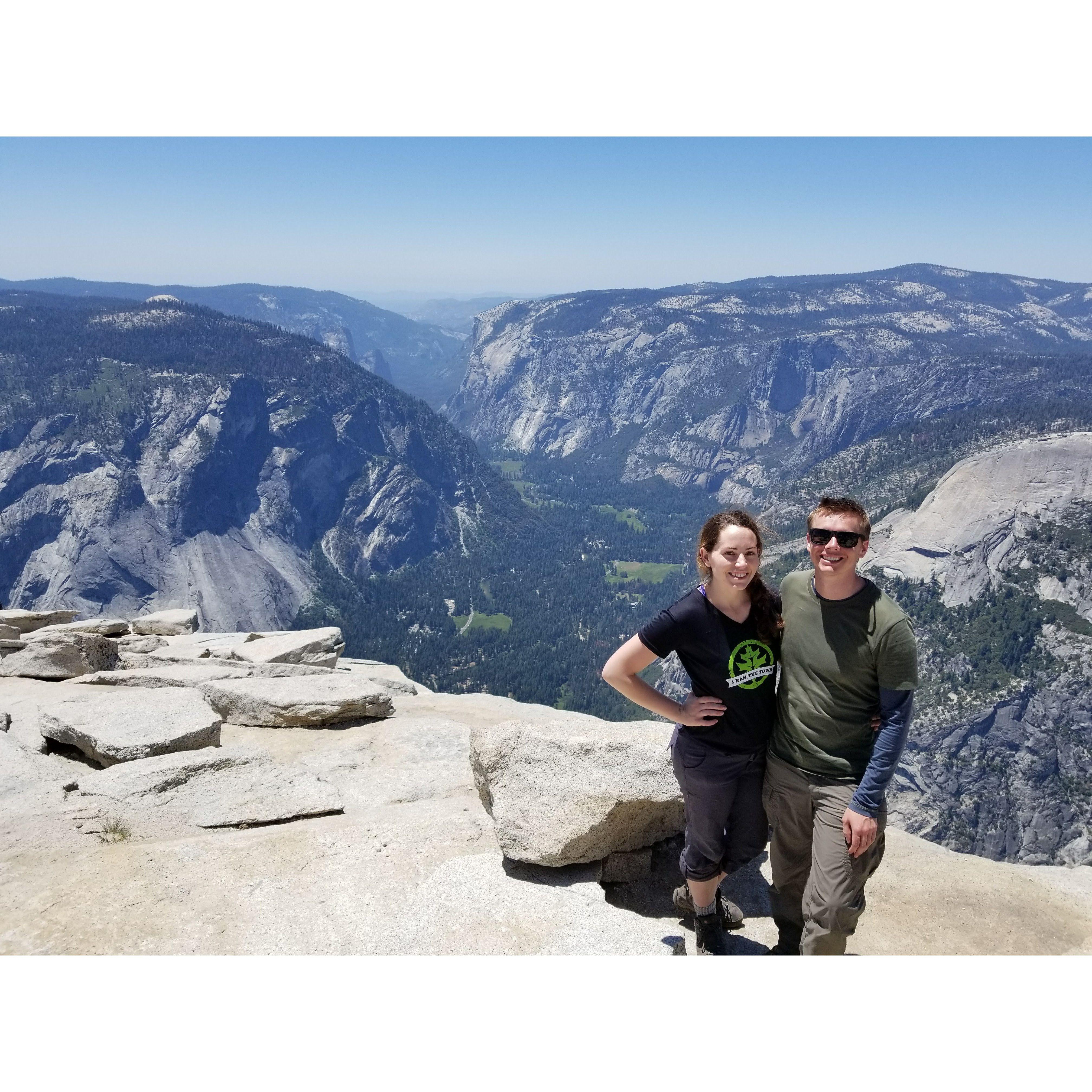 Top of Half Dome in Yosemite, CA
