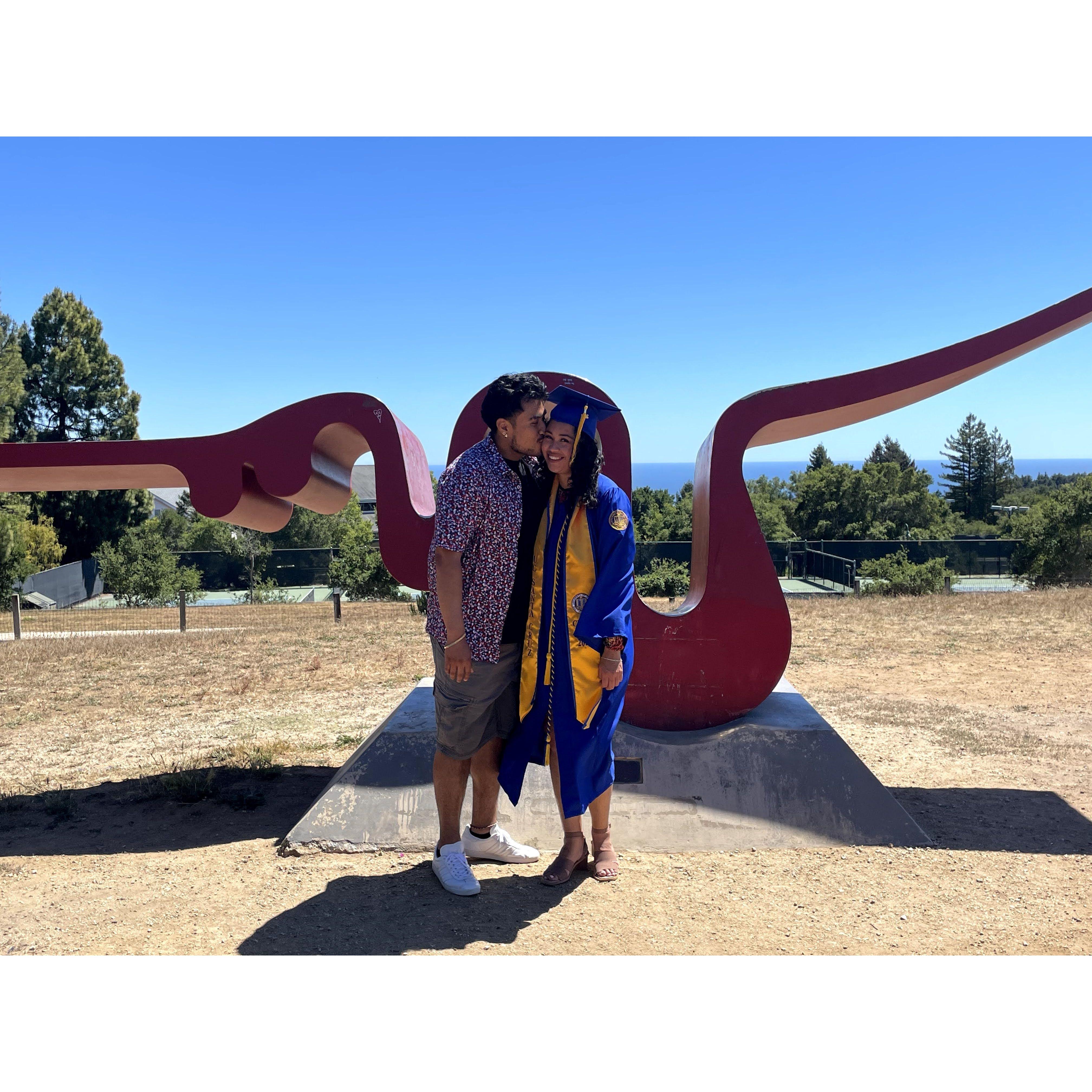Karla's graduation from UCSC, 2021.