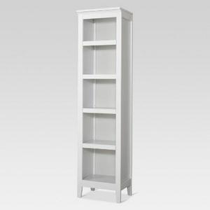 Carson Narrow 5 Shelf Bookcase - White - Threshold™