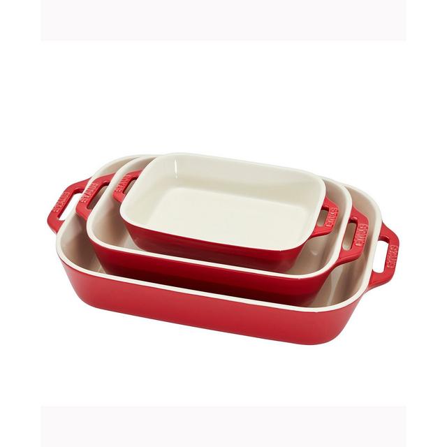 Staub Ceramic 3 Piece Rectangular Baking Dish Set