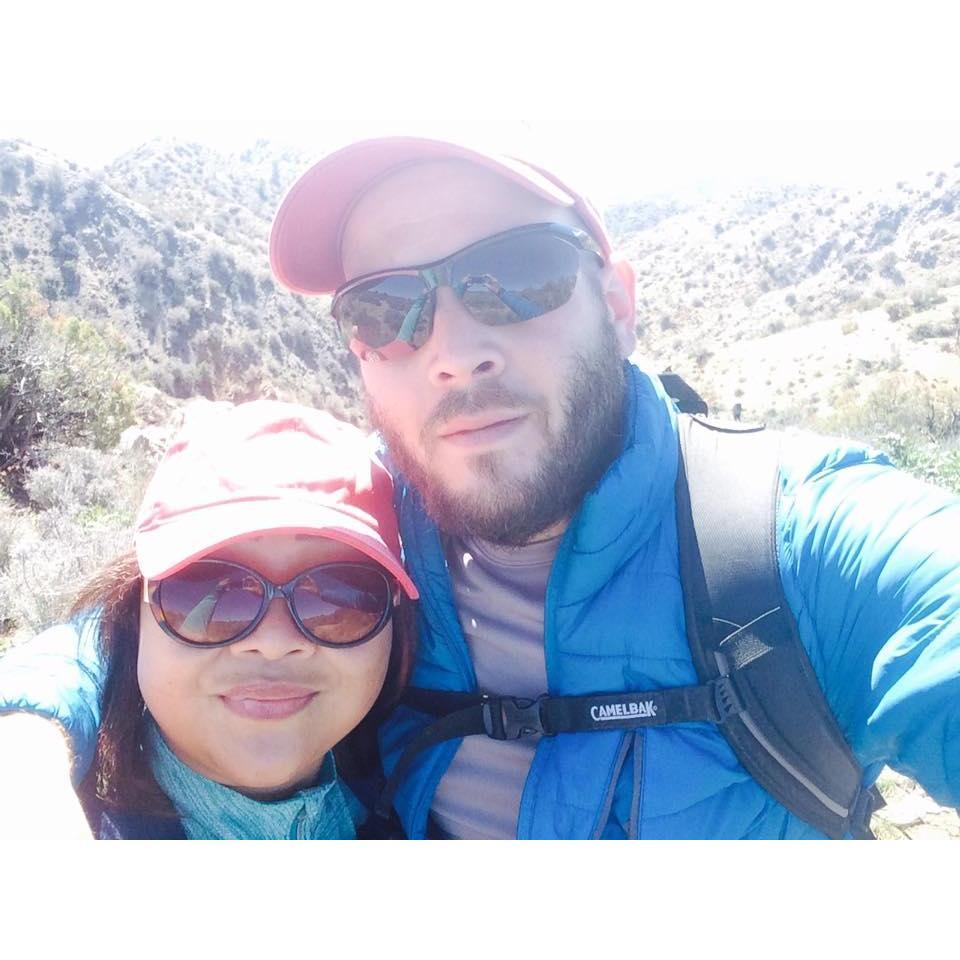 Our bonding moments, we go hiking in Joshua Tree.