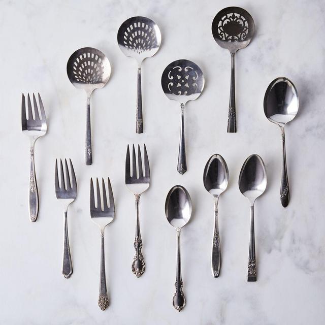 Vintage Fork, Spoon & Tomato Serving Set