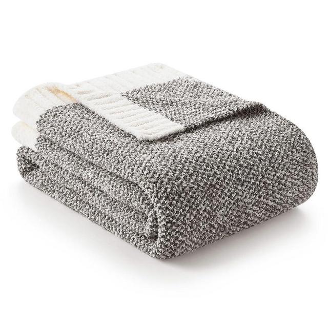 Snuggle Sac Grey Throw XL Blanket 50x70,Super Soft Warm Blankets Oversized Throw Knit Blankets Fuzzy Plush Blankets, Dark Grey, 50x70 inches