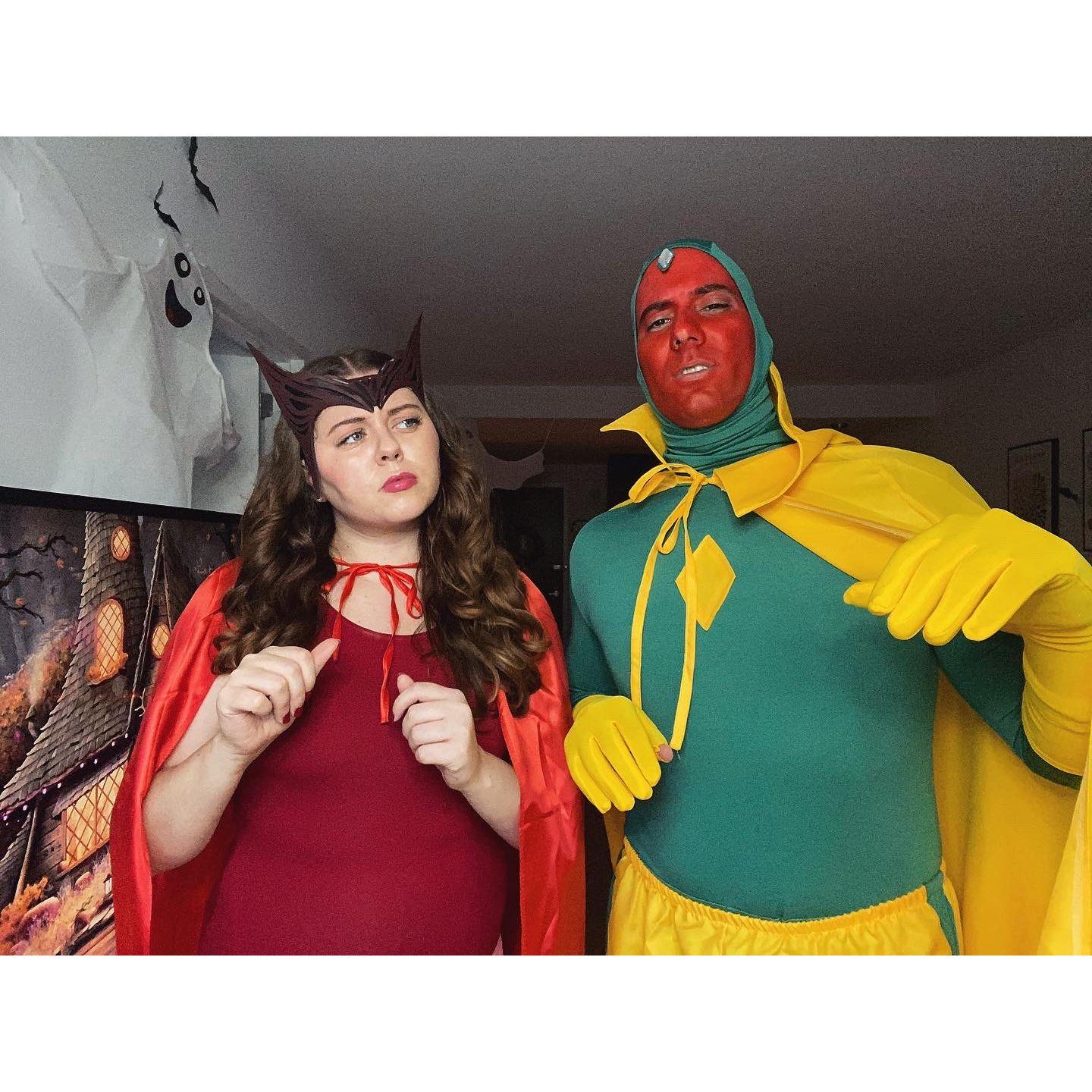 Halloween - dressed as some Marvel characters Nick loves!