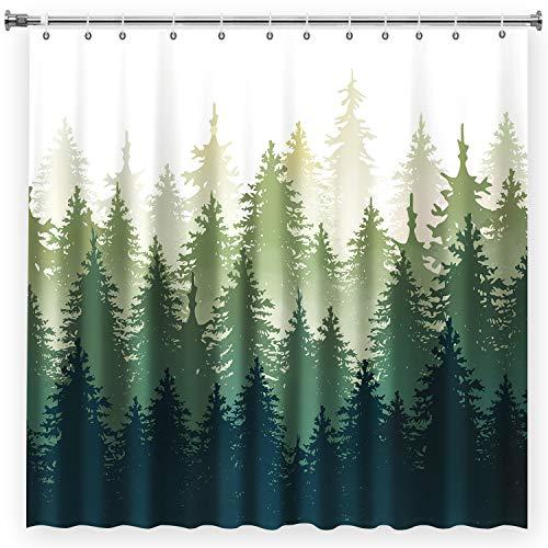joyfeelife Shower Curtain, Waterproof Bath Curtain Polyster Fabric Bathroom Home Decor Set with 12 Hooks, 71x71 Inch