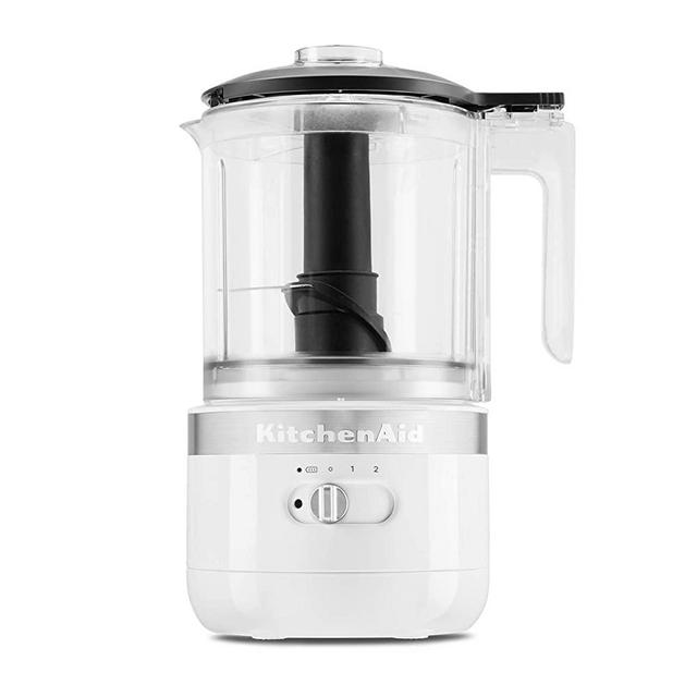 KitchenAid KFCB519WH Cordless Chopper, 5 cup, White