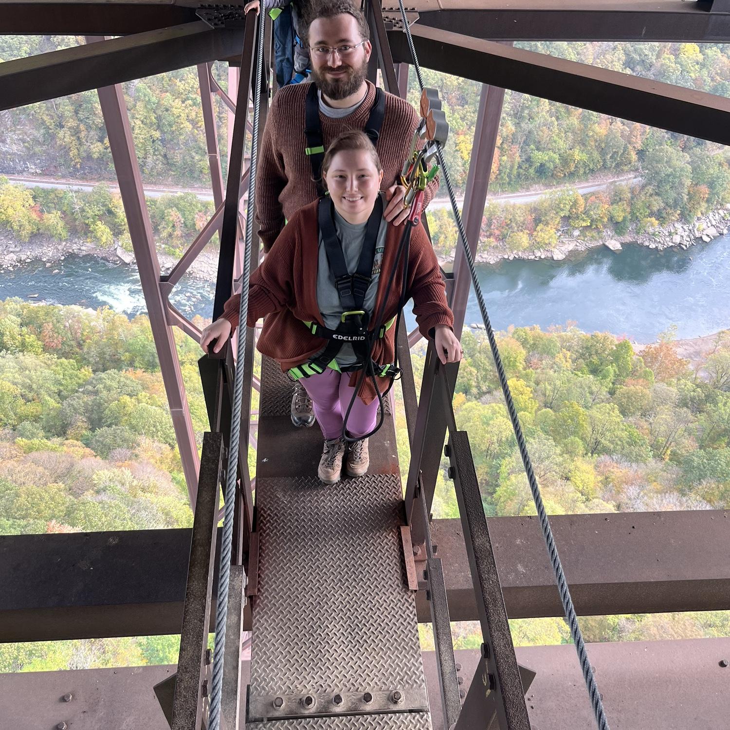 Standing on new river gorge bridge