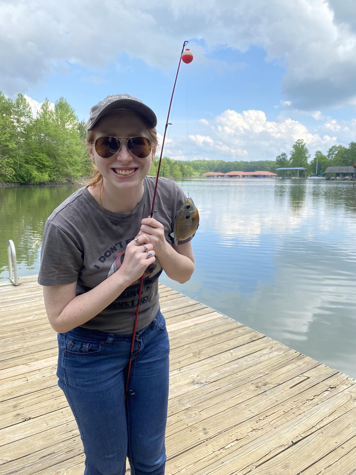 This time she caught something!